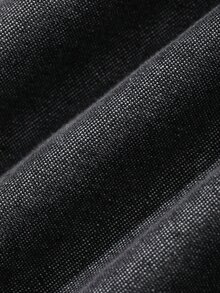 DAZY Spring/Autumn Washed Distressed Black Loose Fit Plus Size Men's Denim Jacket - Black - View 7
