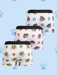 SHEIN | PAW Patrol Young Boy Cartoon Print Colorblock Casual Daily Boxer Briefs - White - View 2