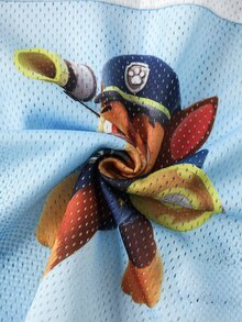 SHEIN | PAW Patrol 小男孩字母卡通圖案休閒日常短袖T恤 - 白色 - 查看 8