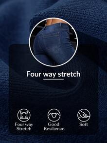 Flexra Plus Size Casual Washed Flared Jeans - Blue - View 6
