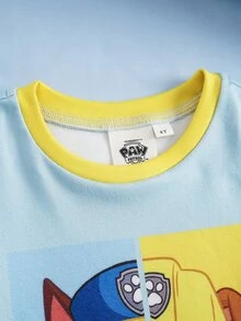 SHEIN | PAW Patrol 小男孩卡通印花修身家居服套裝 - 彩色 - 查看 3