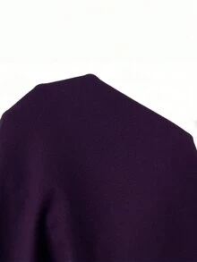 Firerie 女款蕾絲拼接露背休閒百搭日常穿著連身衣 - 紫色 - 查看 8