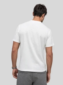 TekDrob Double Anti-Odor Heavy Viscose Henley T-Shirt With Regular Fit - White - View 3