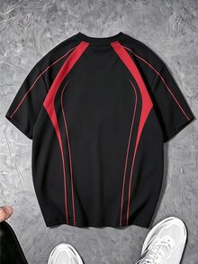 Gym Rark 男士蜘蛛圖案撞色休閒日常旅行運動T恤 - 黑色 - 查看 2