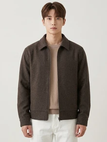DAZY Men's Autumn Fashion Versatile Jacket - Brown - View 7