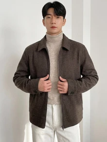 DAZY Men's Autumn Fashion Versatile Jacket - Brown - View 6