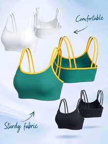 SHEIN Cheerettes 女款滾邊日常健身運動內衣 - 彩色 - 查看 2