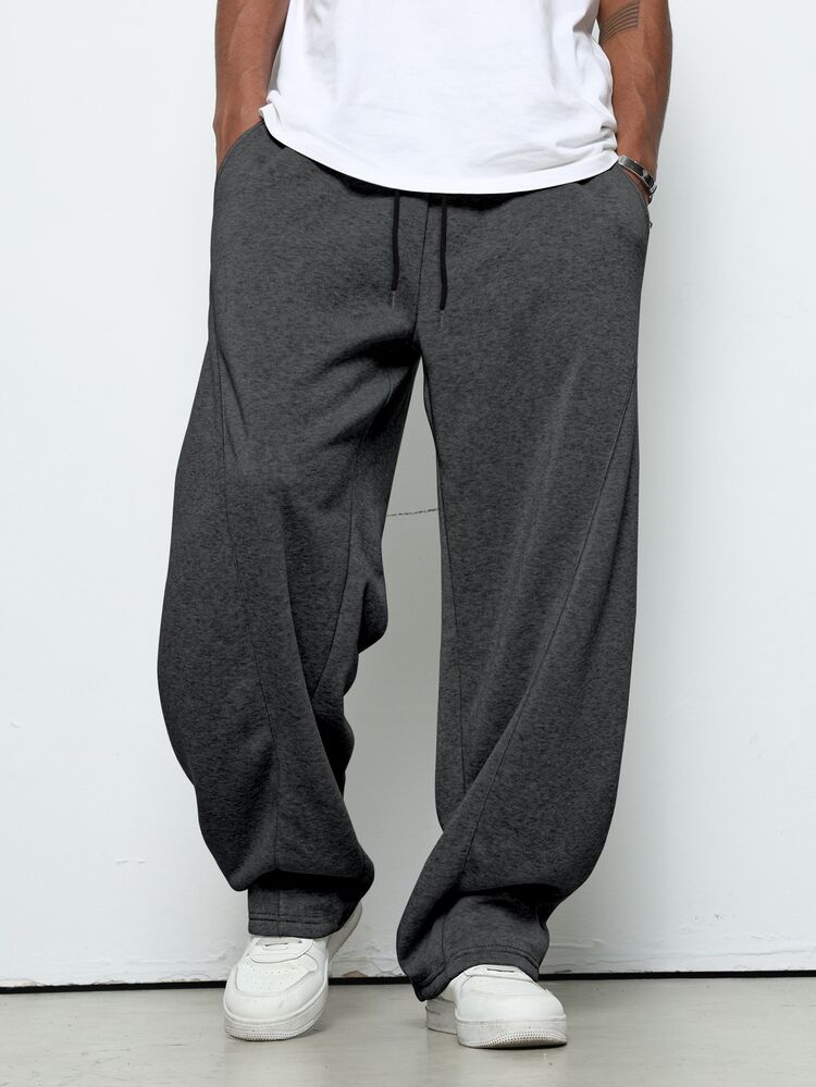Sonviro Men's Casual Versatile Loose Sweatpants - Dark Grey - View 4