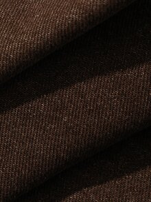 DAZY Spring/Autumn Brown Washed Distressed Semi-Elastic Waist Straight Leg Plus Size Men's Jeans - Brown - View 8