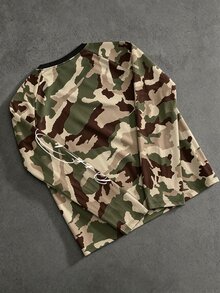 Sport MetroGents Men's Camouflage Print Long Sleeve Sports T-Shirt - Green - View 2