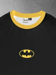 BATMAN X SHEIN Manfinity EMRG 男士街頭休閒寬鬆版型T恤 - 彩色 - 查看 4