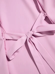 Poshavie Poshavie طقم نسائي فاخر عصري بمقاسات كبيرة، قطعتان بتصميم مريح مع تجاعيد وانسدال وتأثير تنحيف، مناسب للتسوق والتنقل والملابس العملية - وردي - مشاهدة 9