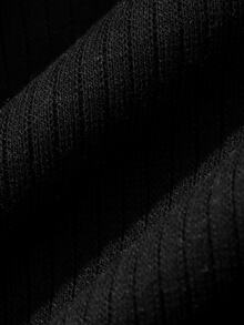 Dazy Maternity Patchwork Contrast Color Fitted Long Sleeve Ruched Trim Casual Vacation Spring Autumn Maternity Dress - Black - View 7