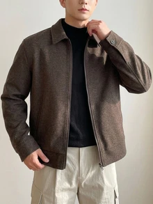 DAZY Men's Autumn Fashion Versatile Jacket - Brown - View 5