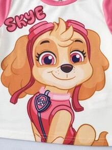 SHEIN | PAW Patrol 女童圓領短袖休閒T恤 - 彩色 - 查看 5