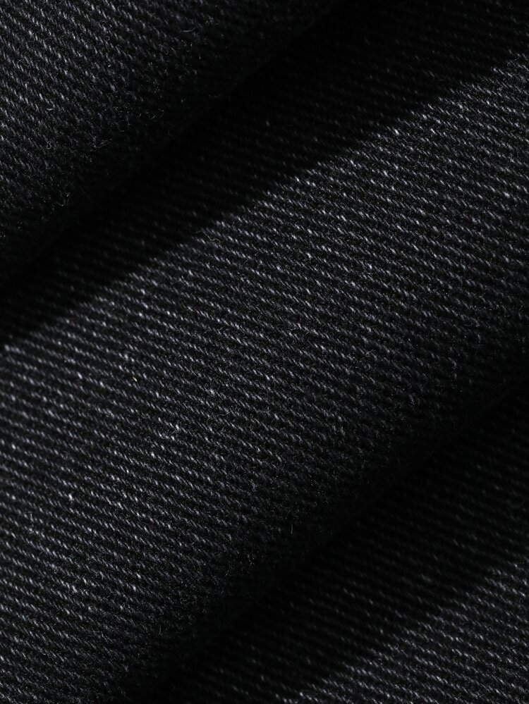 DAZY Jeans de mezclilla lavados casuales y versátiles para uso diario con bolsillo y botón para hombres - Negro - Añade 8