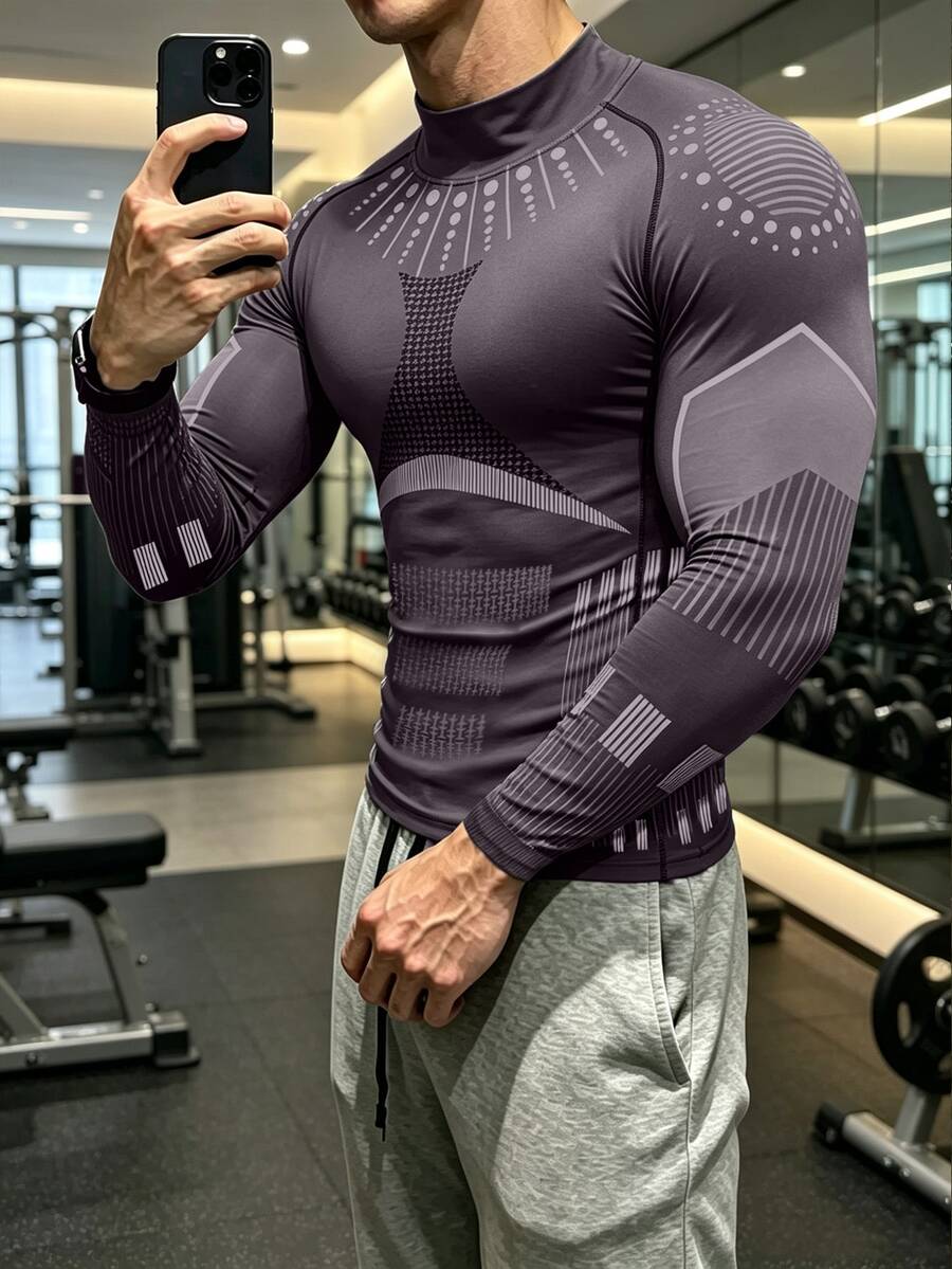 GymBeat 男士拼色休閒百搭日常旅行運動T恤 - 彩色 - 查看 1