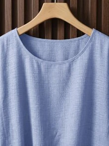 SHEIN Clasi Women's Summer Vacation Casual Versatile Shirt & Pants Set - Baby Blue - View 5