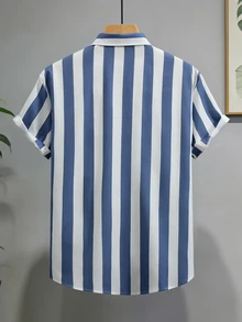 Manfinity Homme Men's Striped Casual Versatile Everyday Commute Shirt - Multicolor - View 2