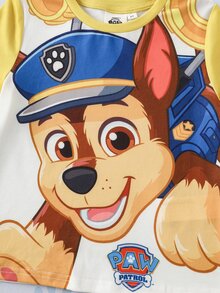 SHEIN | PAW Patrol Young Boy Cartoon Print Casual Daily Short Sleeve T-Shirt - Multicolor - View 5