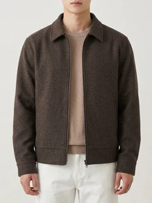 DAZY Men's Autumn Fashion Versatile Jacket - Brown - View 1