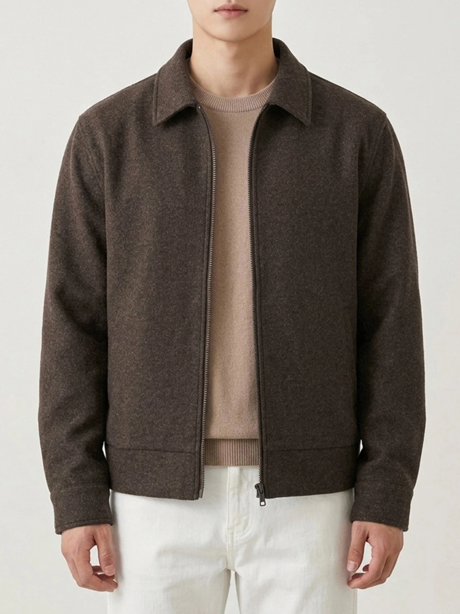 DAZY Men's Autumn Fashion Versatile Jacket - Brown - View 1