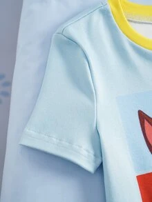 SHEIN | PAW Patrol 小男孩卡通印花修身家居服套裝 - 彩色 - 查看 5