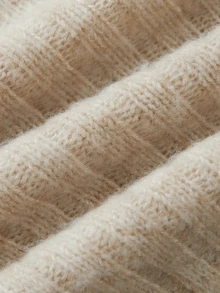 SHEIN New Oat Knit Two Pieces Set, Korean Gentle Style Loungewear - Apricot - View 8