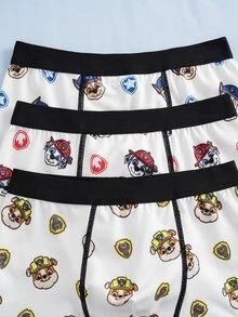 SHEIN | PAW Patrol Young Boy Cartoon Print Colorblock Casual Daily Boxer Briefs - White - View 4