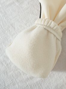 2件組男童秋冬抓絨內裡加厚休閒極簡小馬刺繡半拉鍊立領運動衫與運動長褲套裝，時尚且適合日常穿著、上學、外出等多種場合 - 彩色 - 查看 5