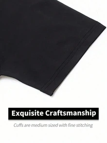 RISE LYT 男士字母印花短袖上衣與短褲休閒日常運動套裝 - 黑色 - 查看 4
