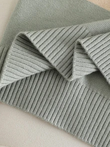 SHEIN Young Boy Autumn/Winter Casual Colorblock Patchwork Sweater - Green - View 8