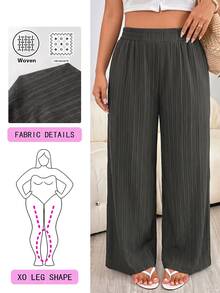 Solflare Plus Size Pants - Dark Grey - View 1