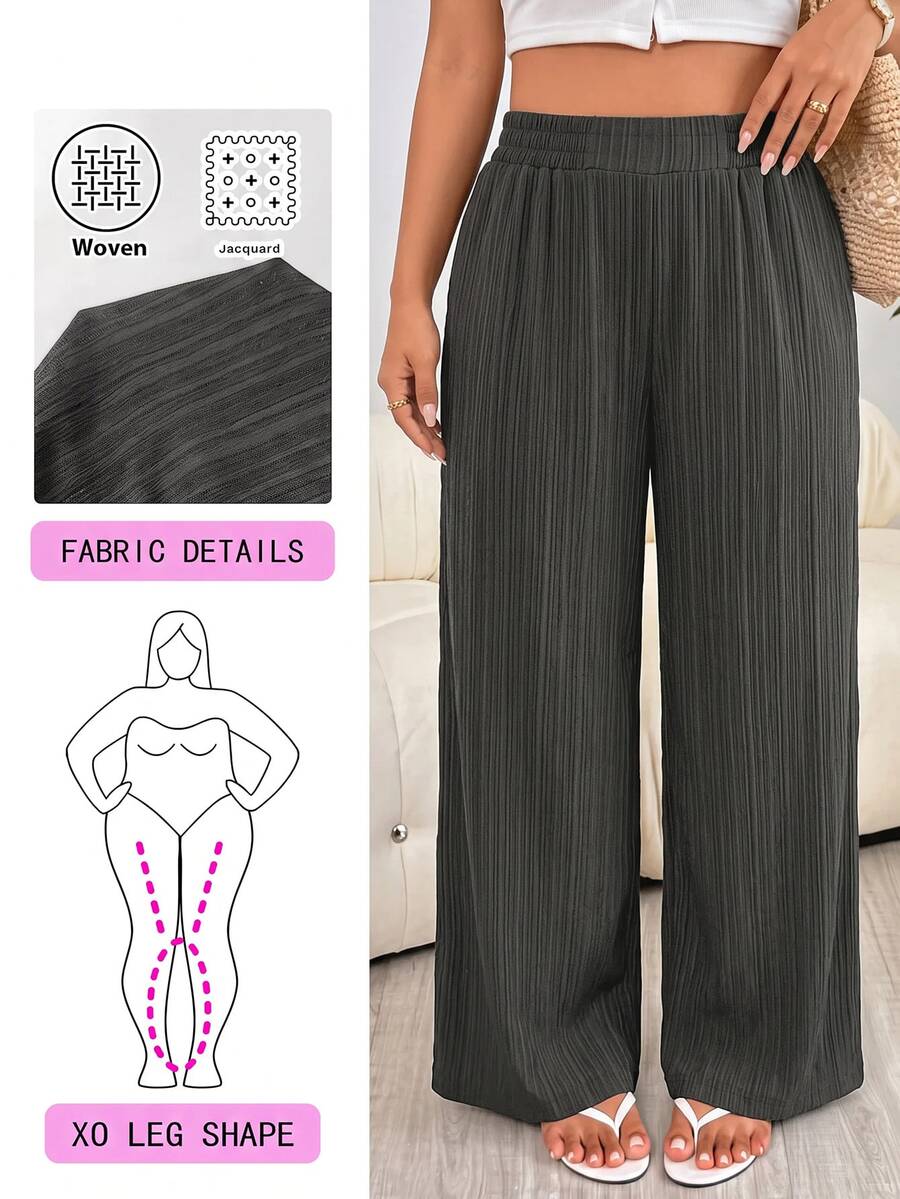 Solflare Plus Size Pants - Dark Grey - View 1