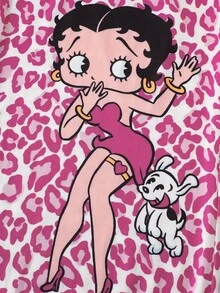 Betty Boop x SHEIN Women's Lace Patchwork Camisole Top And Pants Casual Daily Home Sleepwear Set - Hot Pink - View 5
