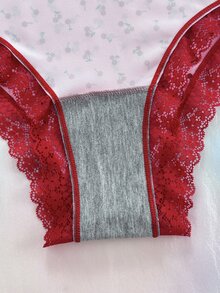 Nora Wilde Plus Size Women's Contrast Lace Fashion Panties 3-Pack - Multicolor - View 5