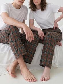 DAZY Spring Plaid Multi-Color Long Pants Men's Loungewear - Multicolor - View 9