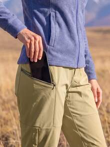 In My Nature Women's Casual Outdoor Long Pants With Zipper Pocket Design - Khaki - View 4