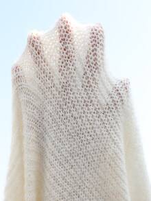 Linhara CURVE 1pc Women's Plus Size Plus Size Loose Wrap Long Sleeve Casual Comfortable Lazy Cardigan Sweater, Suitable For Daily Wear And Gatherings In Spring And Autumn - Beige - View 6