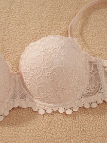 DesireSculpt 女款鋼圈性感蕾絲聚攏胸罩 3 件組 - 彩色 - 查看 6