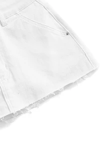 ROMWE Women's Y2K Millennium Hot Girl Sexy Denim Mini Skirt - White - View 4