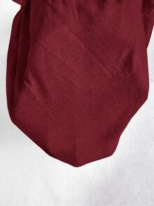 SHEIN Clasi 夏季優雅女款條紋印花居家通勤等多用途服飾 - 酒紅色 - 查看 7