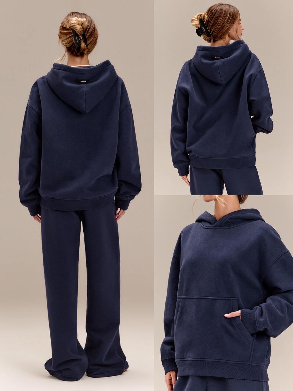 Heavyweight Fleece Oversized Sweatshirt Pocket Thick Thermal Warm Winter Valentine's Day