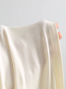 Sweetra Spring/Autumn Sexy Asymmetrical Shoulder Cut-Out Ruched Knit Long Sleeve Dress, Design With Waist Drawstring, Versatile For Vacation, Travel, Dating, Store Visiting, Daily Commute - Apricot - View 7