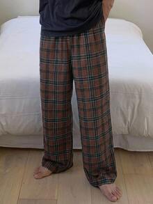 DAZY Spring Plaid Multi-Color Long Pants Men's Loungewear - Multicolor - View 1