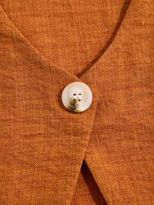 Brilight Textured 2 Pieces Set V Neck Crop Blazer Drawstring Wide Leg Pants Elegant Outfit For Teachers' Day Daily Office Corporate Rust Brown Autumn - Burnt Orange - View 8