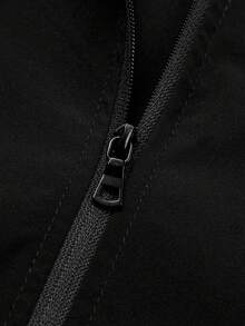 Gym Rark Men's Letter Pattern Zipper Casual Daily Travel Sports Jacket - Black - View 8