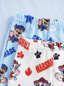 SHEIN | PAW Patrol 4pcs Young Boy Tank Top & Boxer Shorts Set, Blue & White, Cute & Adorable - Multicolor - View 8