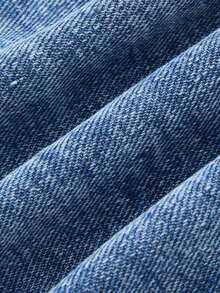 GlowEve Casual High Waist Blue Daily Stretchy Washed Comfortable Flattering Wear Plus Size Denim Top For Women - Medium Wash - View 7