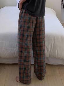 DAZY Spring Plaid Multi-Color Long Pants Men's Loungewear - Multicolor - View 2